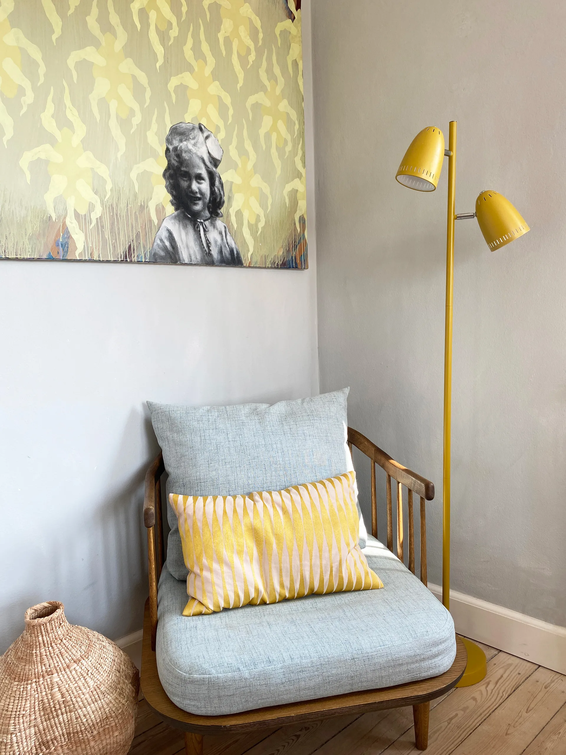 Dynamo Twin 落地灯, 烟熏 蓝色 Superliving