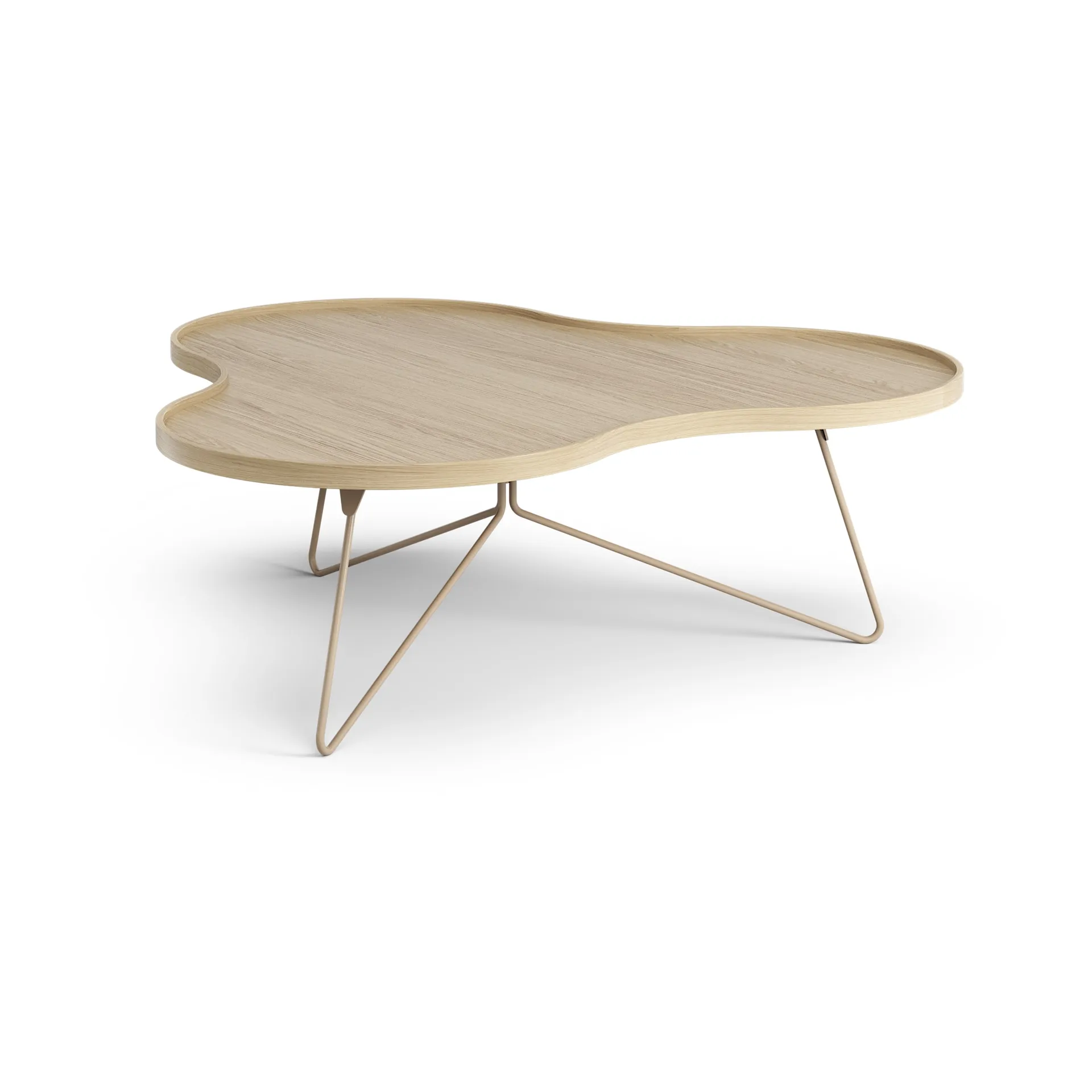 花瓣 边几/茶几/小桌子(纯色版） 107x114 cm, H39 橡木漆肉豆蔻色 RAL1019 Swedese