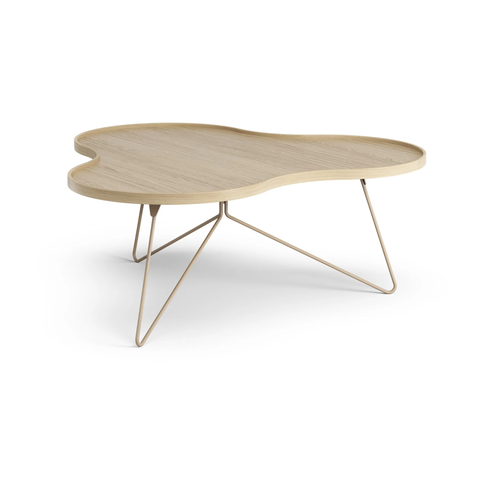 花瓣 边几/茶几/小桌子(纯色版） 107x114 cm, H45 橡木漆肉豆蔻色 RAL1019 Swedese