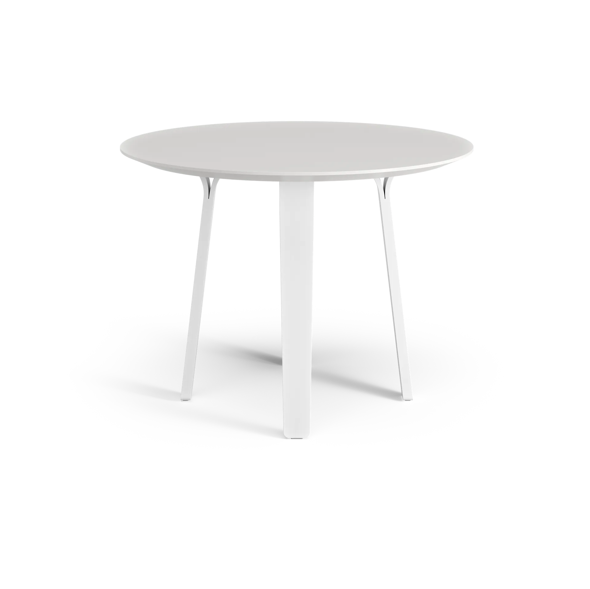 Divido 餐桌, 白色_ø95cm_白色涂釉白蜡木支腿 Swedese
