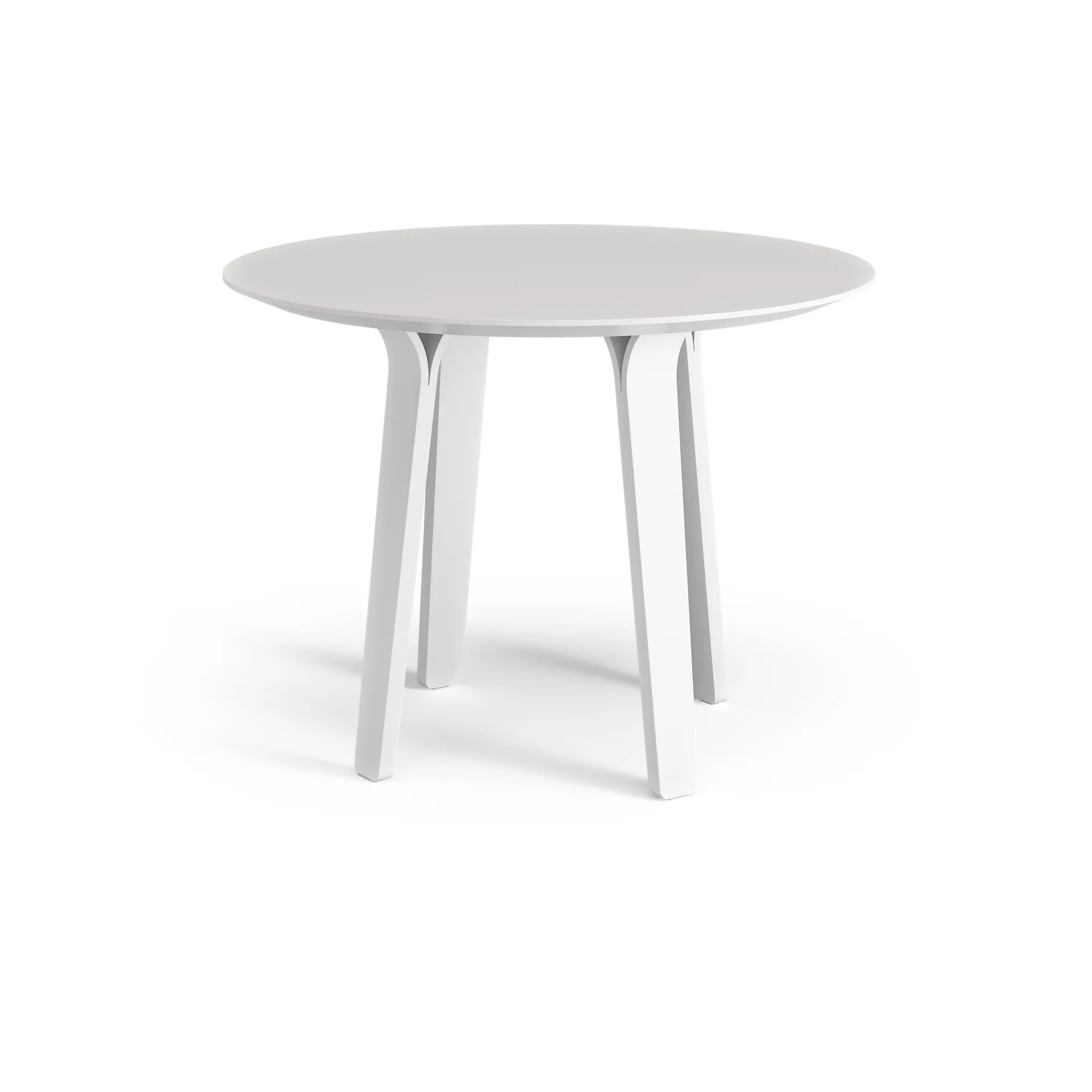 Divido 餐桌, 白色_ø95cm_白色涂釉白蜡木支腿 Swedese