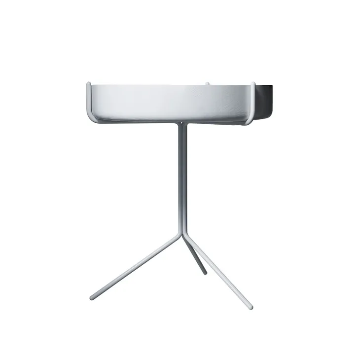 Drum 桌子 - 白色釉面_高度46cm_白色底座 - Swedese