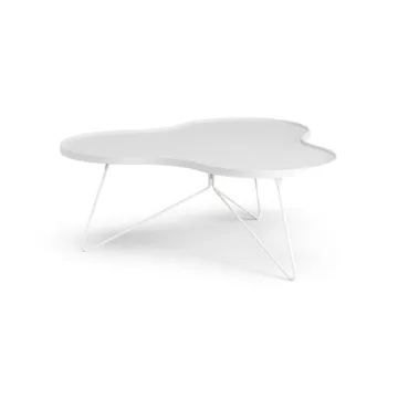 Flower mono 桌子107x114cm - 高度45cm_白色亮光白蜡木色 - Swedese