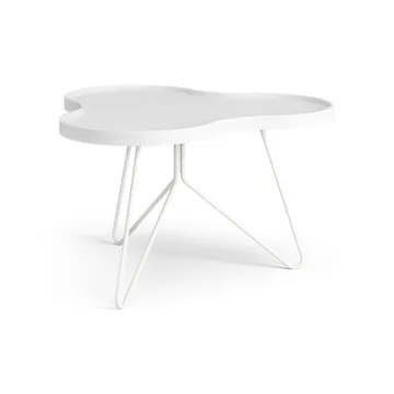 Flower mono 桌子62x66cm - 高度39cm_白色亮光白蜡木色 - Swedese