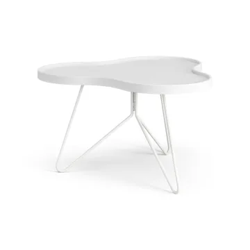 Flower mono 桌子62x66cm - 高度39cm_白色亮光白蜡木色 - Swedese