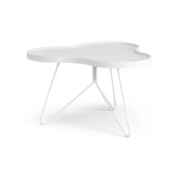 Flower mono 桌子62x66cm - 高度39cm_白色亮光白蜡木色 - Swedese