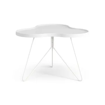 Flower mono 桌子62x66cm - 高度45cm_白色亮光白蜡木色 - Swedese