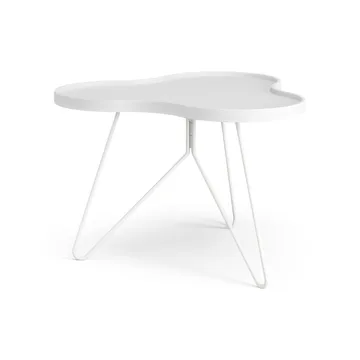 Flower mono 桌子62x66cm - 高度45cm_白色亮光白蜡木色 - Swedese
