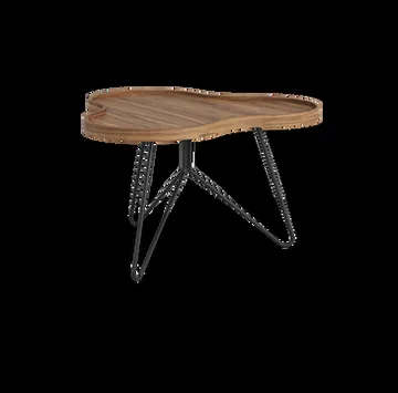 Flower mono北欧风格特别版餐桌62x66cm - H39cm-漆面胡桃木-black lacquered steel - Swedese