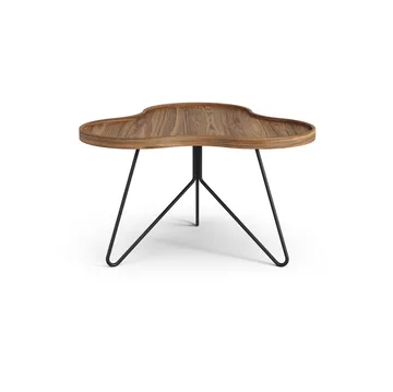 Flower mono北欧风格特别版餐桌62x66cm - H39cm-漆面胡桃木-black lacquered steel - Swedese