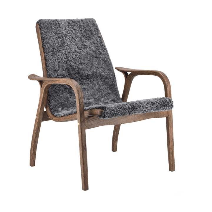 Laminett 扶手椅 oak/sheepskin 特别版本 - Rubio Monocoat 巧克�力色-Charcoal - Swedese