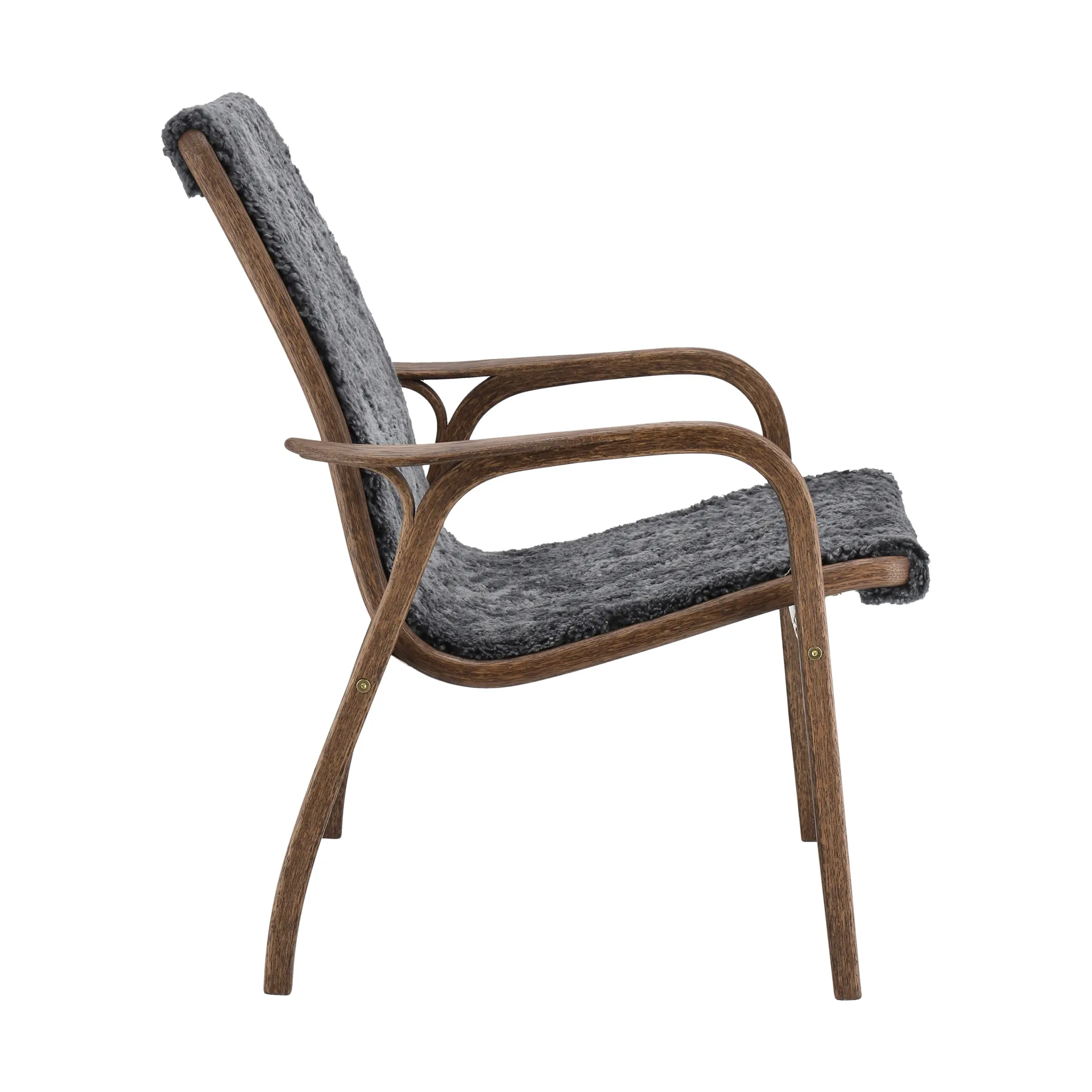 Laminett 扶手椅 oak/sheepskin 特别版本, Rubio Monocoat 巧克力色-Charcoal Swedese