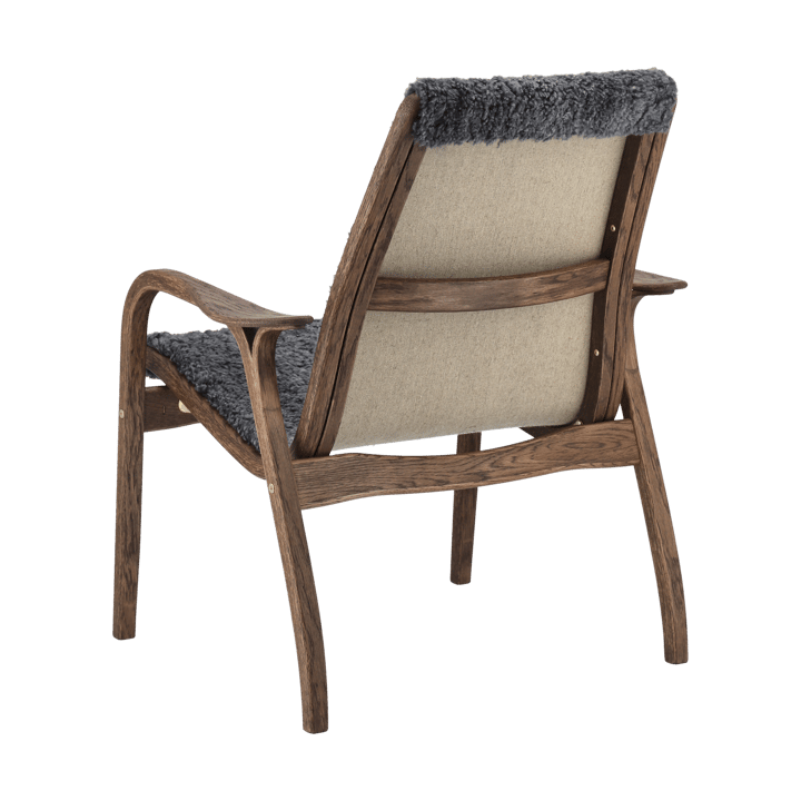 Laminett 扶手椅 oak/sheepskin 特别版本, Rubio Monocoat 巧克力色-Charcoal Swedese