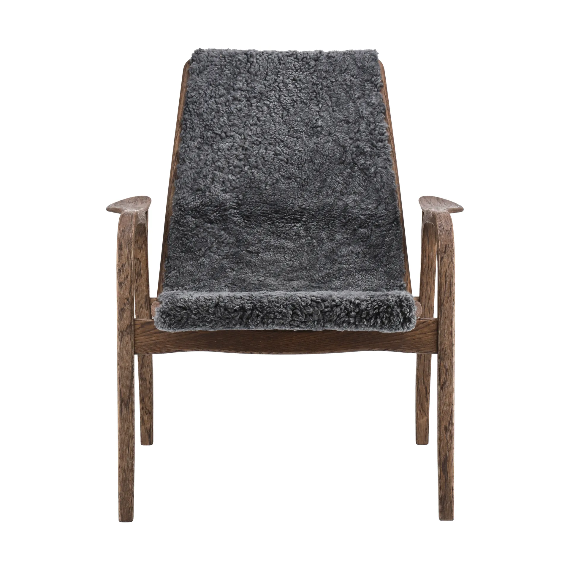 Laminett 扶手椅 oak/sheepskin 特别版本, Rubio Monocoat 巧克力色-Charcoal Swedese