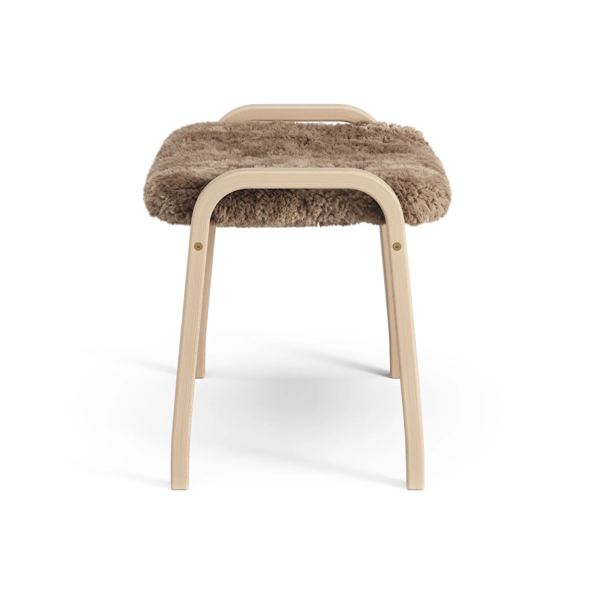 Lamini 儿童 脚凳 漆山毛榉木/羊皮, 撒哈拉 (nougat 褐色) Swedese