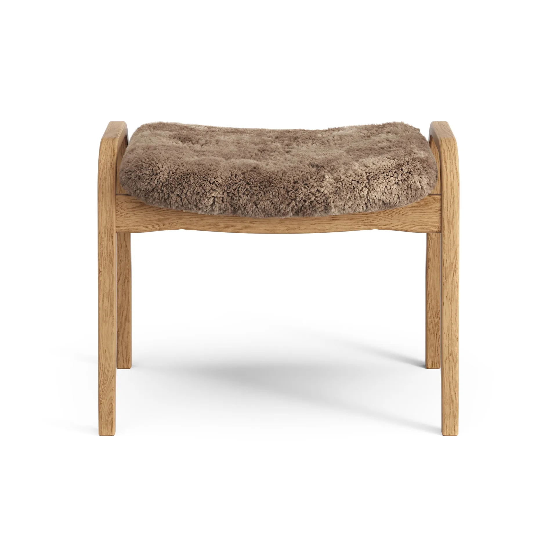 Lamino拉米诺 脚凳 油橡木/羊皮, 撒哈拉 (nougat 褐色) Swedese