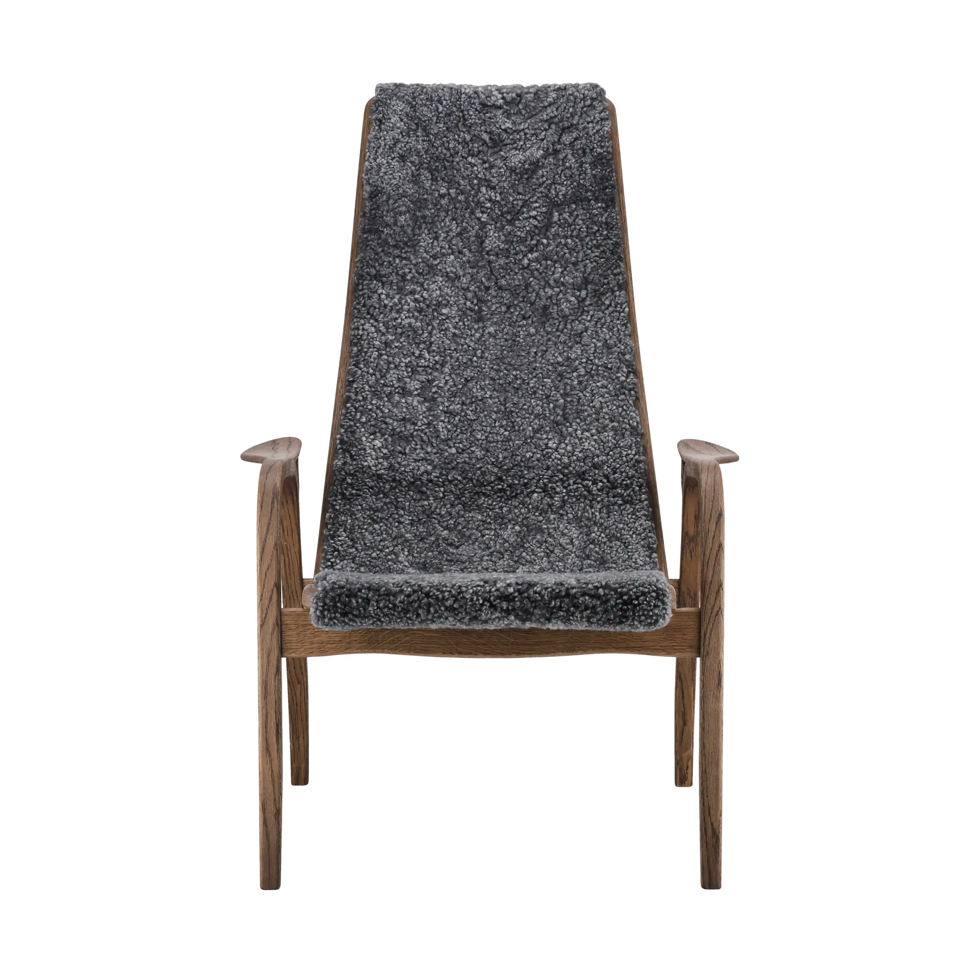 Lamino 扶手椅 oak/sheepskin 特别版本, Rubio Monocoat 巧克力色-Charcoal Swedese