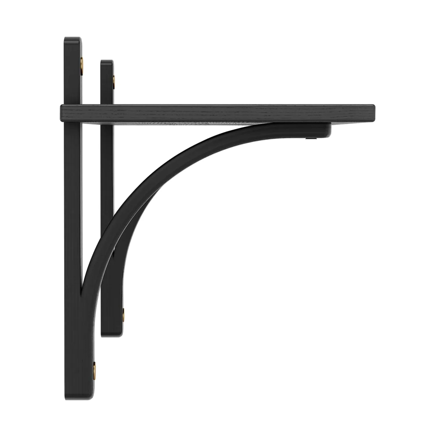 Levi 架子 1 架子 level, 黑色-stained 白蜡木-黄铜, 90 cm Swedese