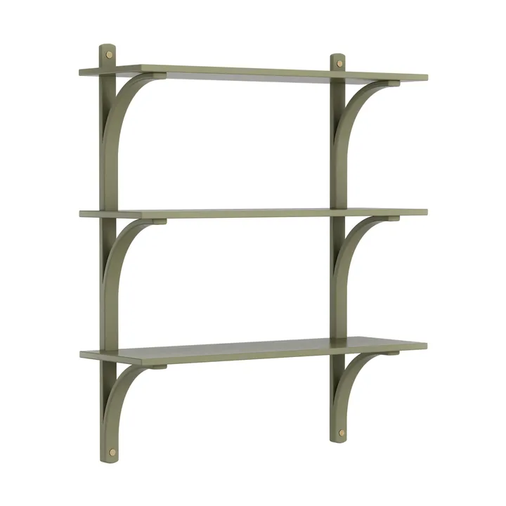 Levi 架子 3 shelves - 苔藓绿-黄铜, 90 cm - Swedese