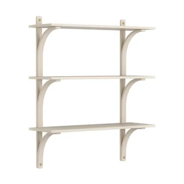 Levi 架子 3 shelves - 白色 染色的 白蜡木-黄铜, 90 cm - Swedese