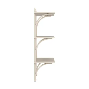 Levi 架子 3 shelves - 白色 染色的 白蜡木-黄铜, 90 cm - Swedese