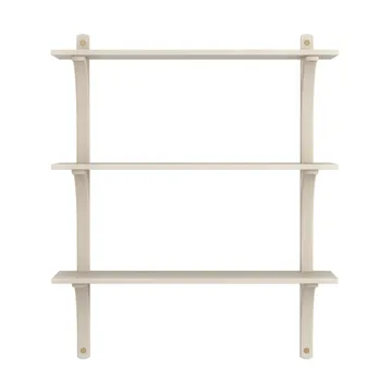 Levi 架子 3 shelves - 白色 染色的 白蜡木-黄铜, 90 cm - Swedese