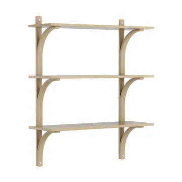Levi 架子 3 shelves - 透明 漆橡木-aluminium, 90 cm - Swedese