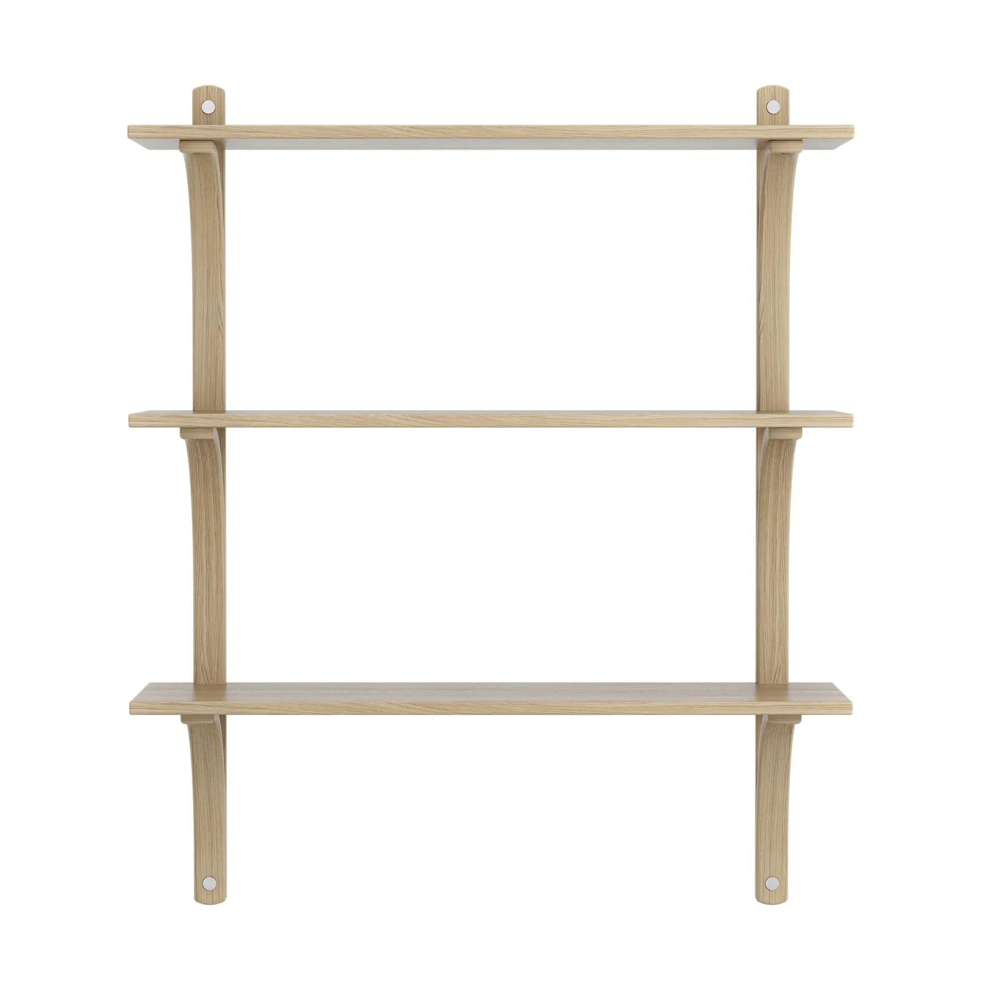 Levi 架子 3 shelves, 透明 漆橡木-aluminium, 90 cm Swedese
