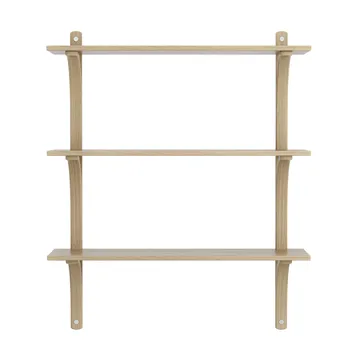 Levi 架子 3 shelves - 透明 漆橡木-aluminium, 90 cm - Swedese