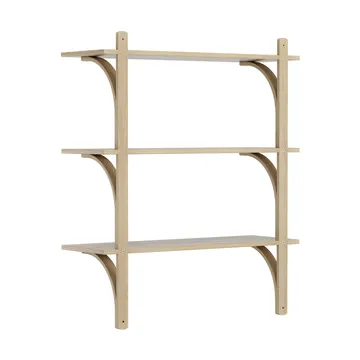Levi 架子 3 shelves - 透明 漆橡木-aluminium, 90 cm - Swedese