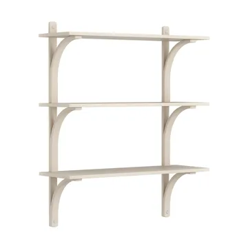 Levi 架子 3 shelves - 白色-染色的 白蜡木-aluminium, 90 cm - Swedese