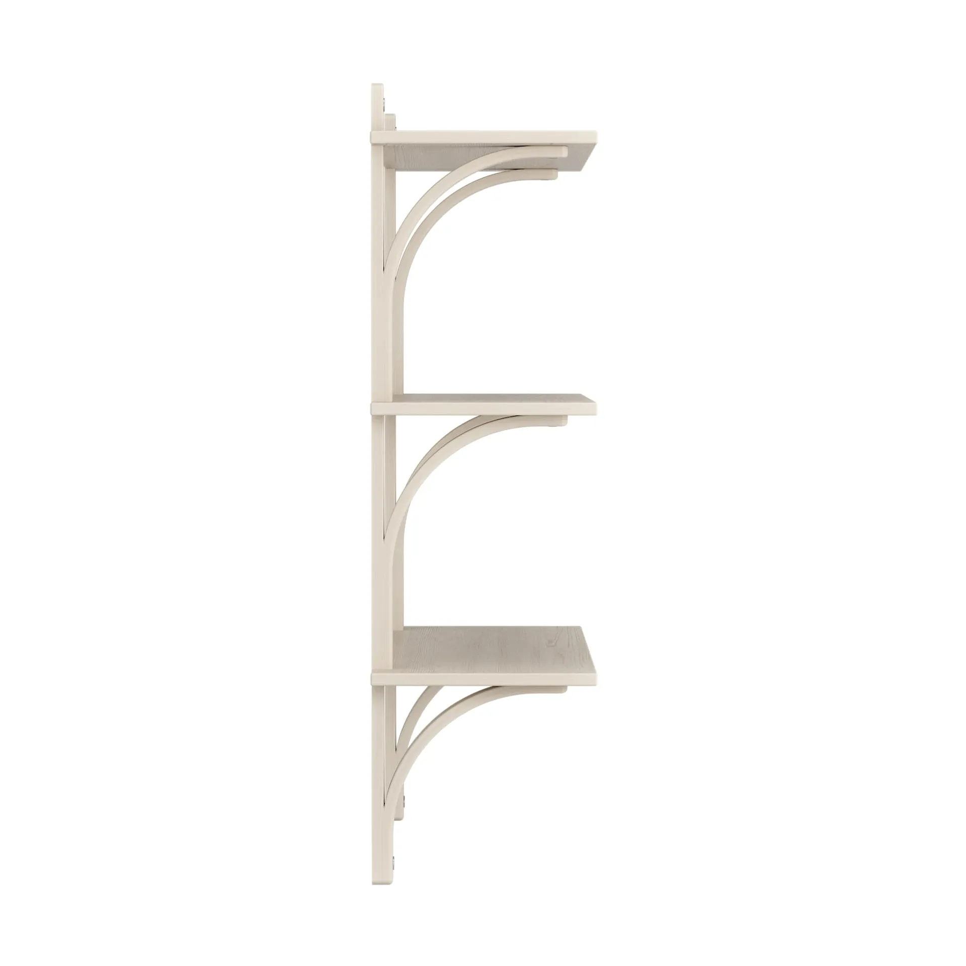 Levi 架子 3 shelves, 白色-染色的 白蜡木-aluminium, 90 cm Swedese