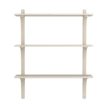 Levi 架子 3 shelves - 白色-染色的 白蜡木-aluminium, 90 cm - Swedese
