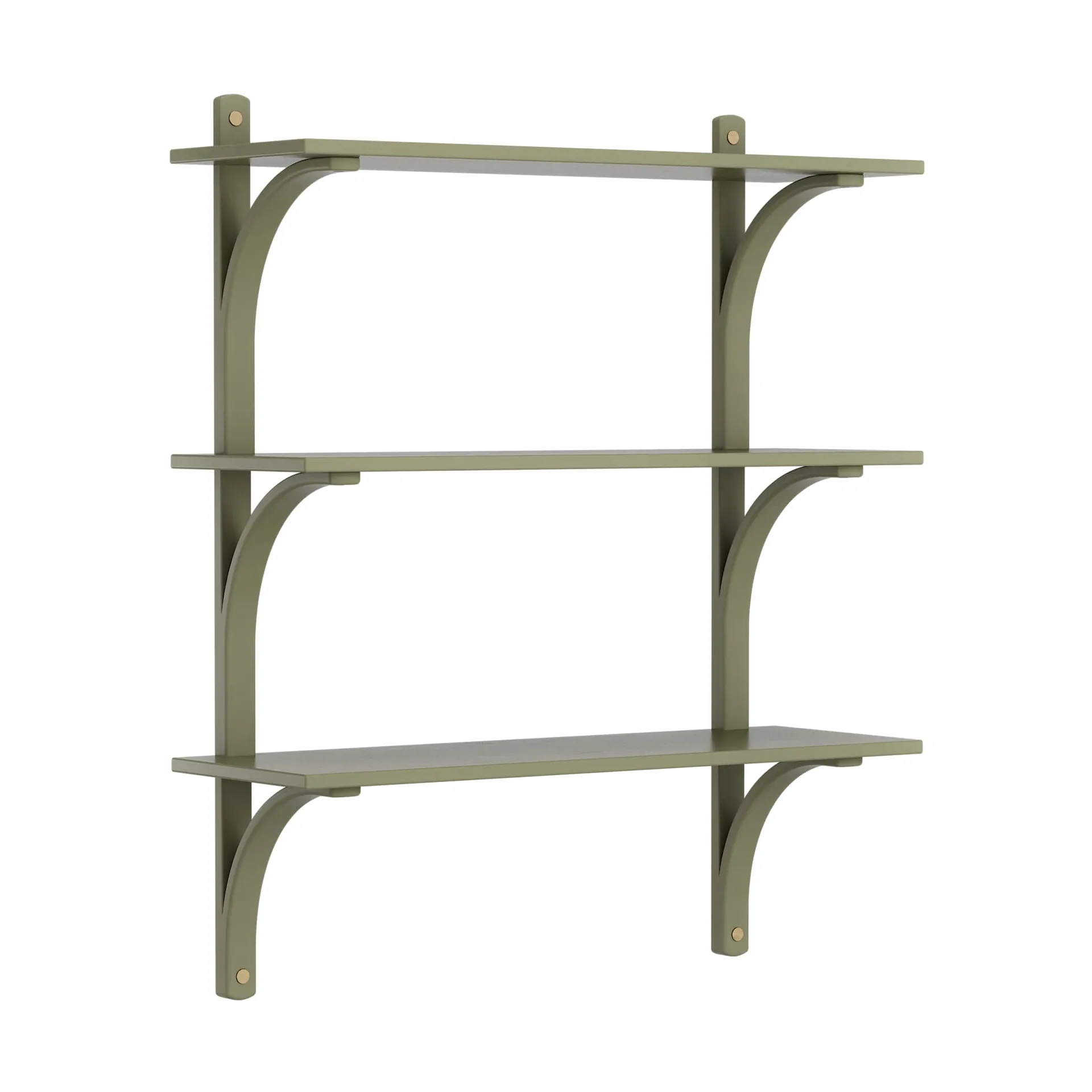 Levi 架子 3 shelves, 苔藓绿-aluminium, 90 cm Swedese