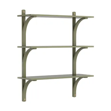 Levi 架子 3 shelves - 苔藓绿-aluminium, 90 cm - Swedese
