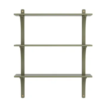 Levi 架子 3 shelves - 苔藓绿-aluminium, 90 cm - Swedese