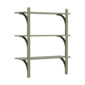 Levi 架子 3 shelves - 苔藓绿-aluminium, 90 cm - Swedese