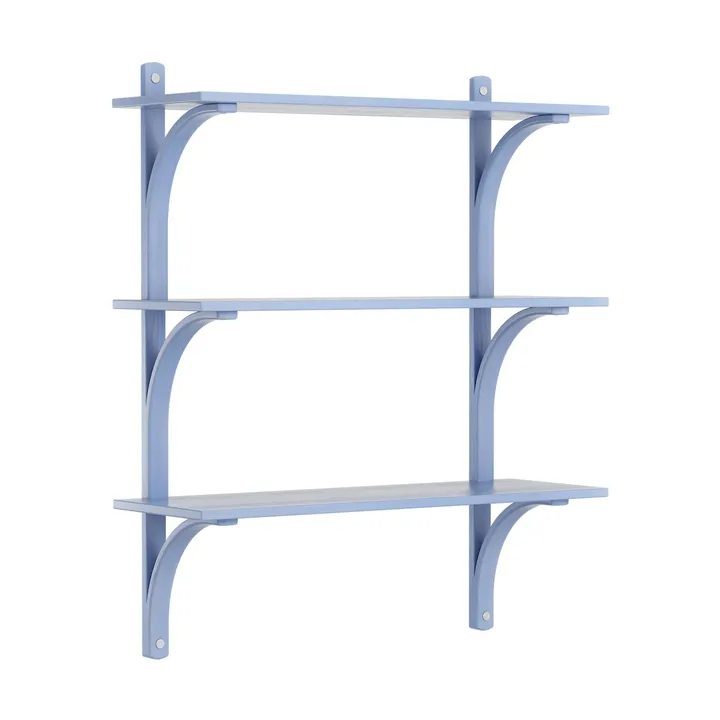 Levi 架子 3 shelves - ILKE 蓝色-aluminium, 90 cm - Swedese