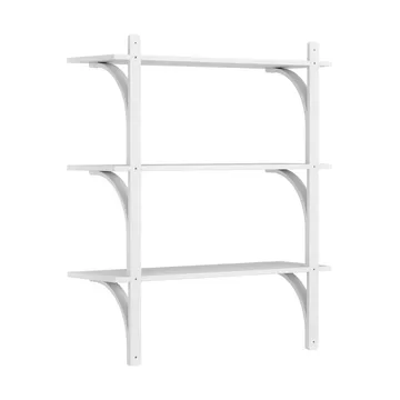 Levi 架子 3 shelves - 白色-stained 白蜡木-黄铜, 90 cm - Swedese