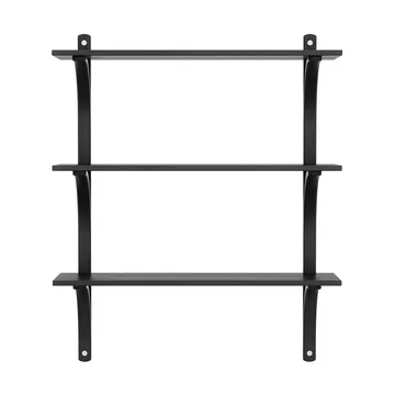 Levi 架子 3 shelves - 黑色 stained 白蜡木-aluminium, 90 cm - Swedese