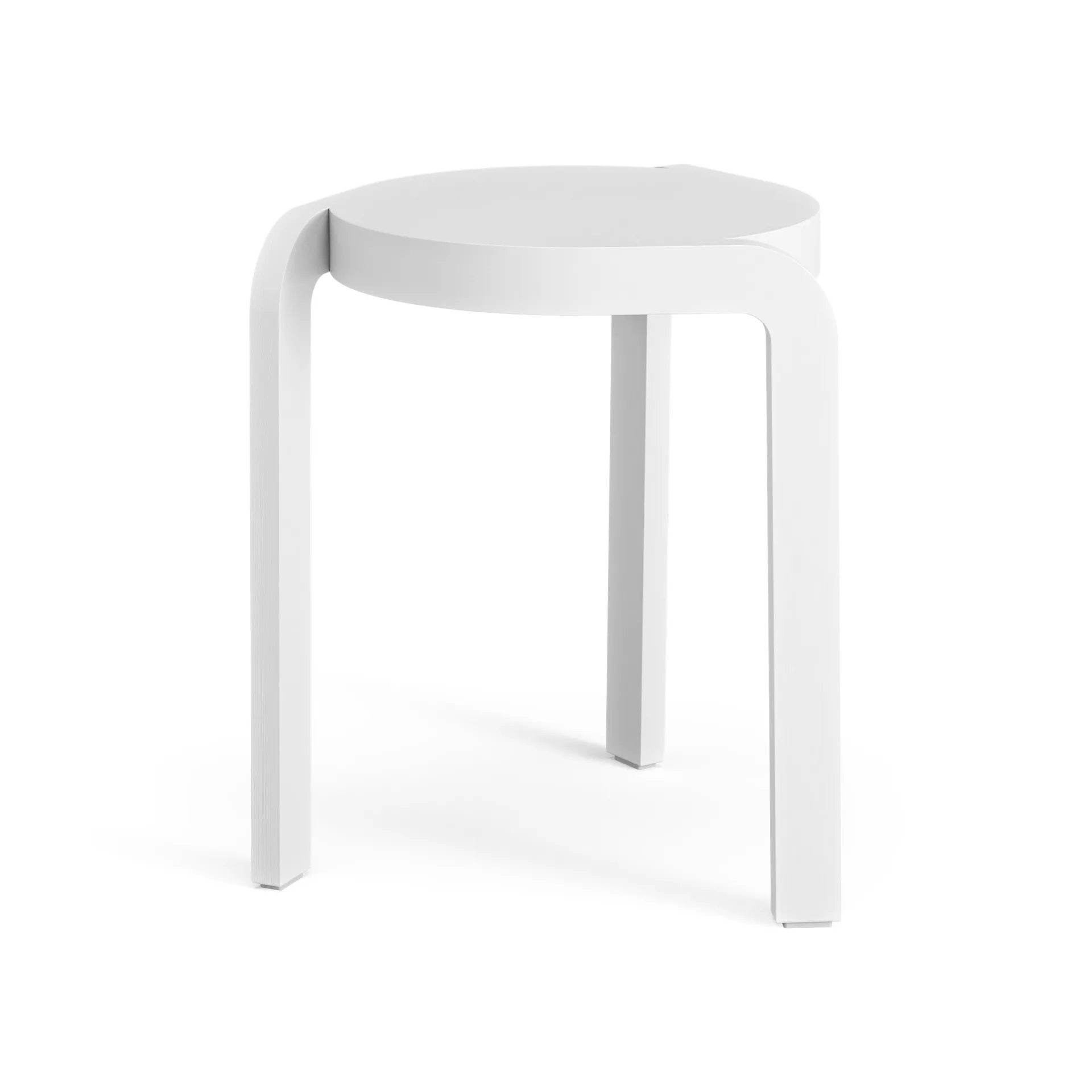 Spin 吧台凳 H44cm, 白蜡木白色激光处理 Swedese