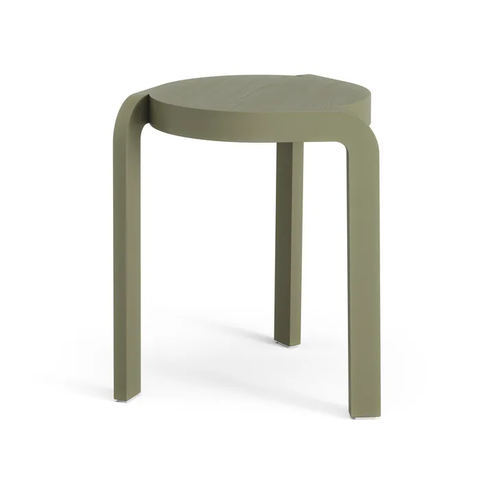 Spin 吧台凳 H44cm - 白蜡木_苔藓绿色 - Swedese