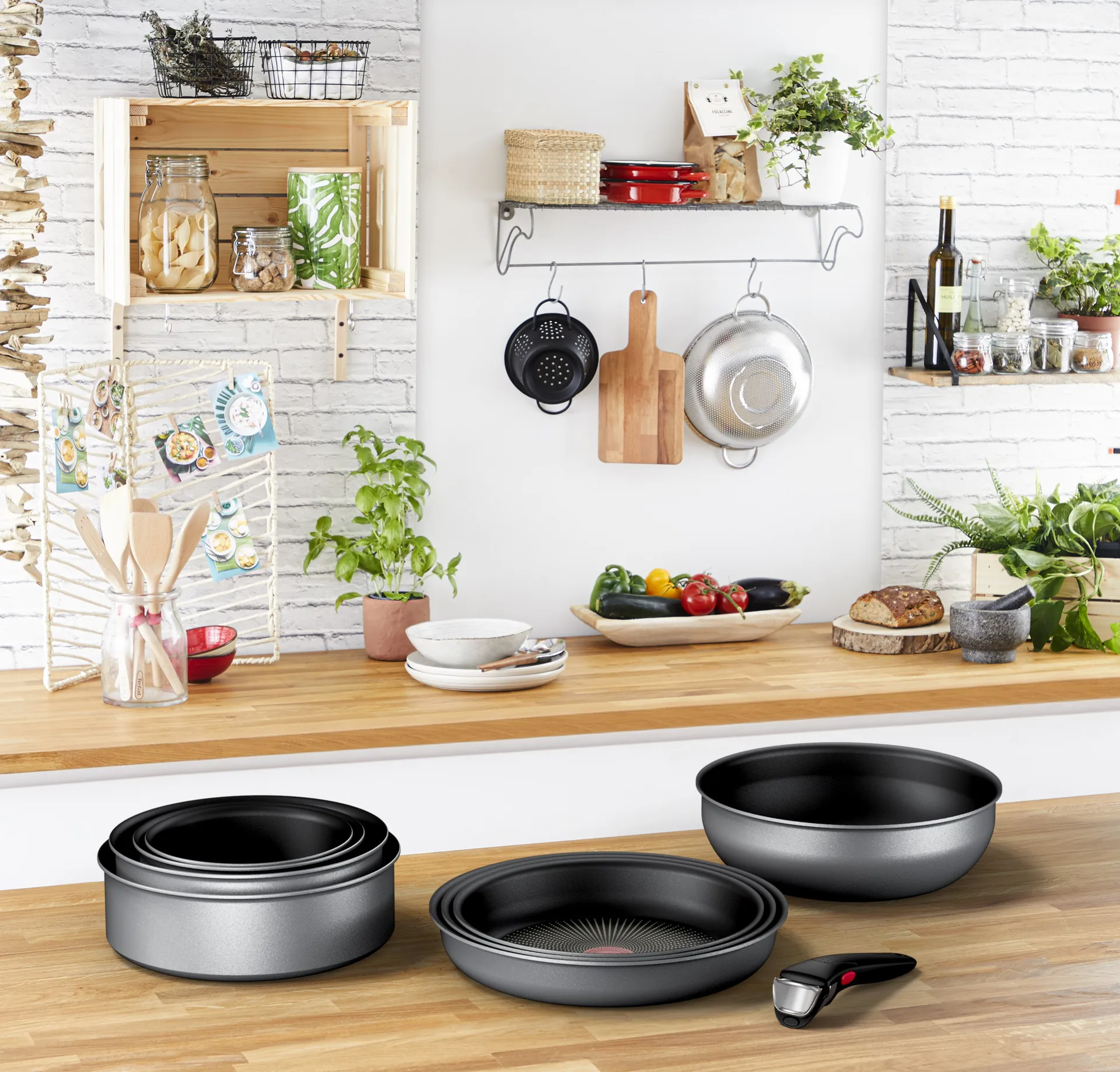 Ingenio Daily chef ON frying pan set, 8 pieces Tefal