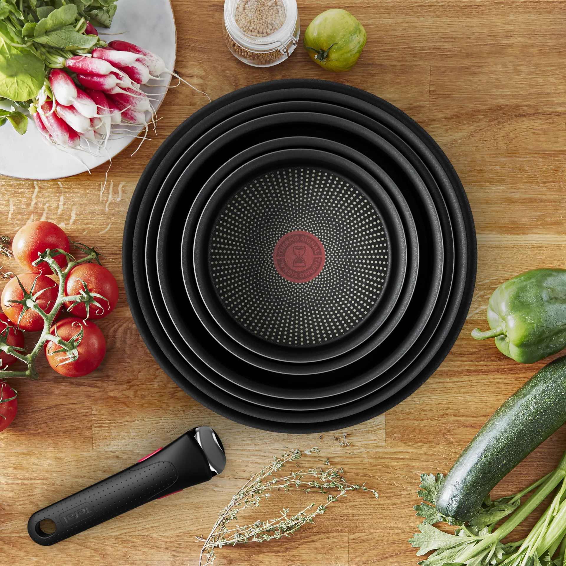 Ingenio Daily chef ON frying pan set, 8 pieces Tefal