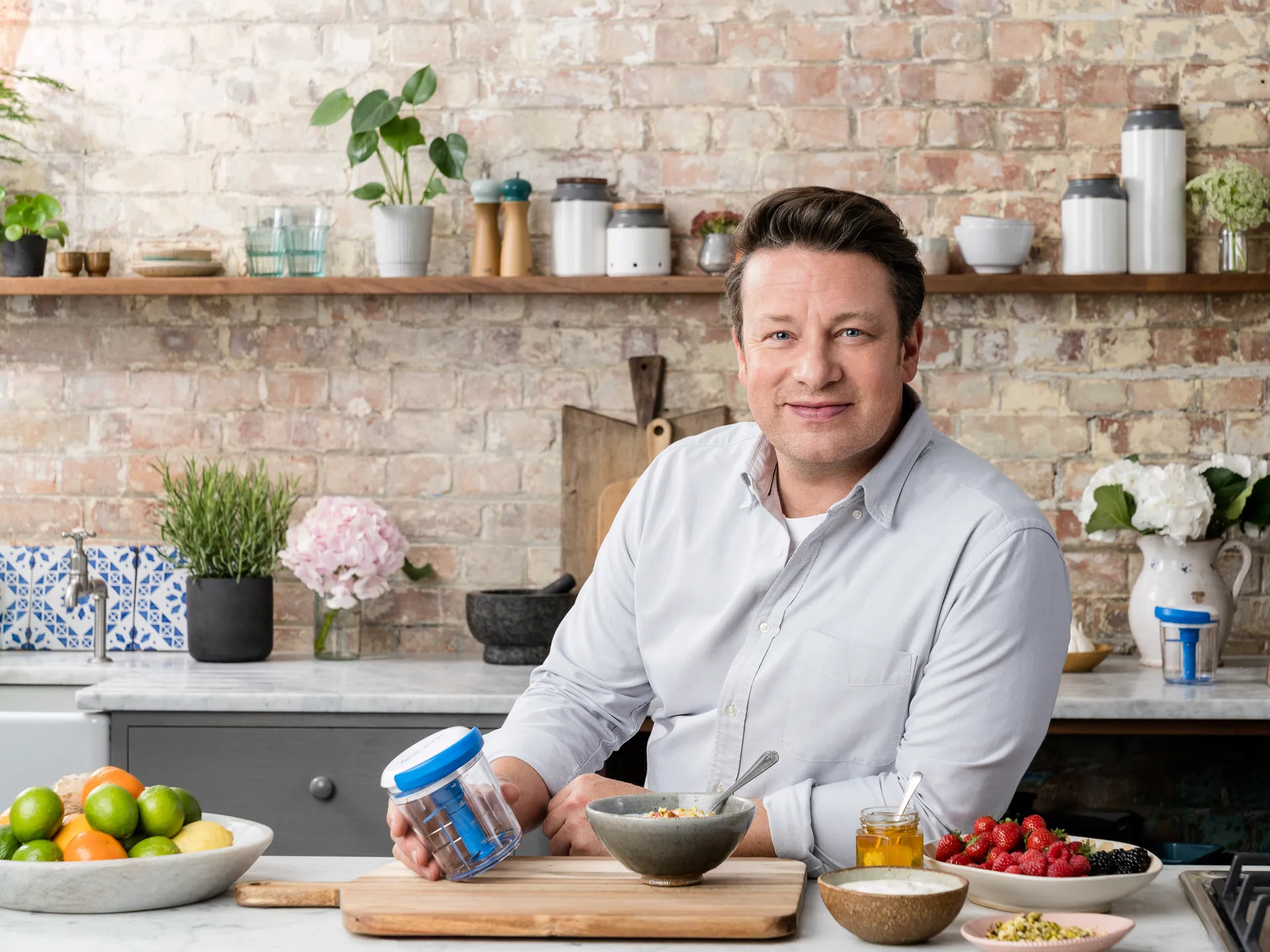Jamie Oliver Chop & Shaker, 蓝色 Tefal