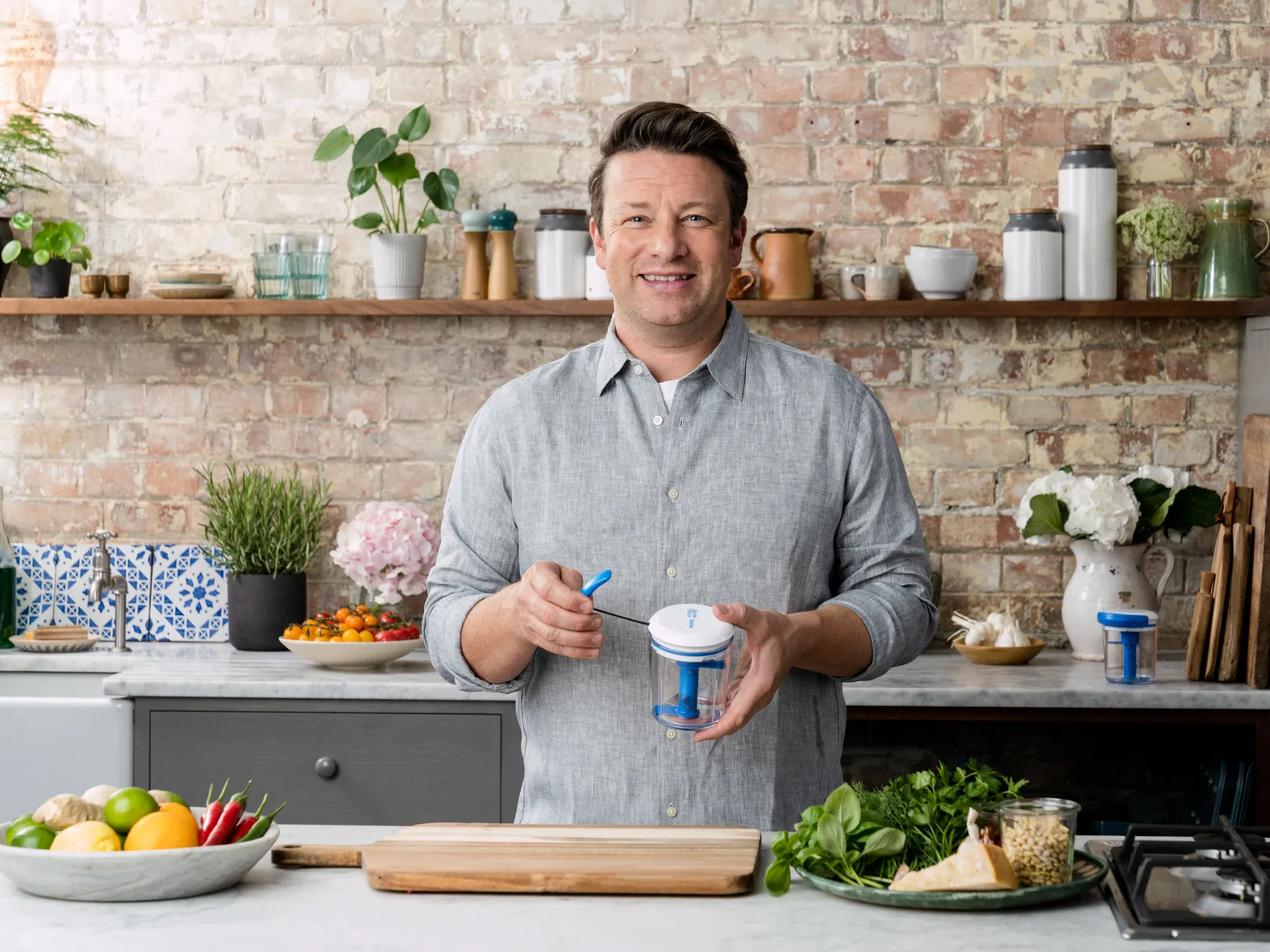 Jamie Oliver Chop & Shaker, 蓝色 Tefal