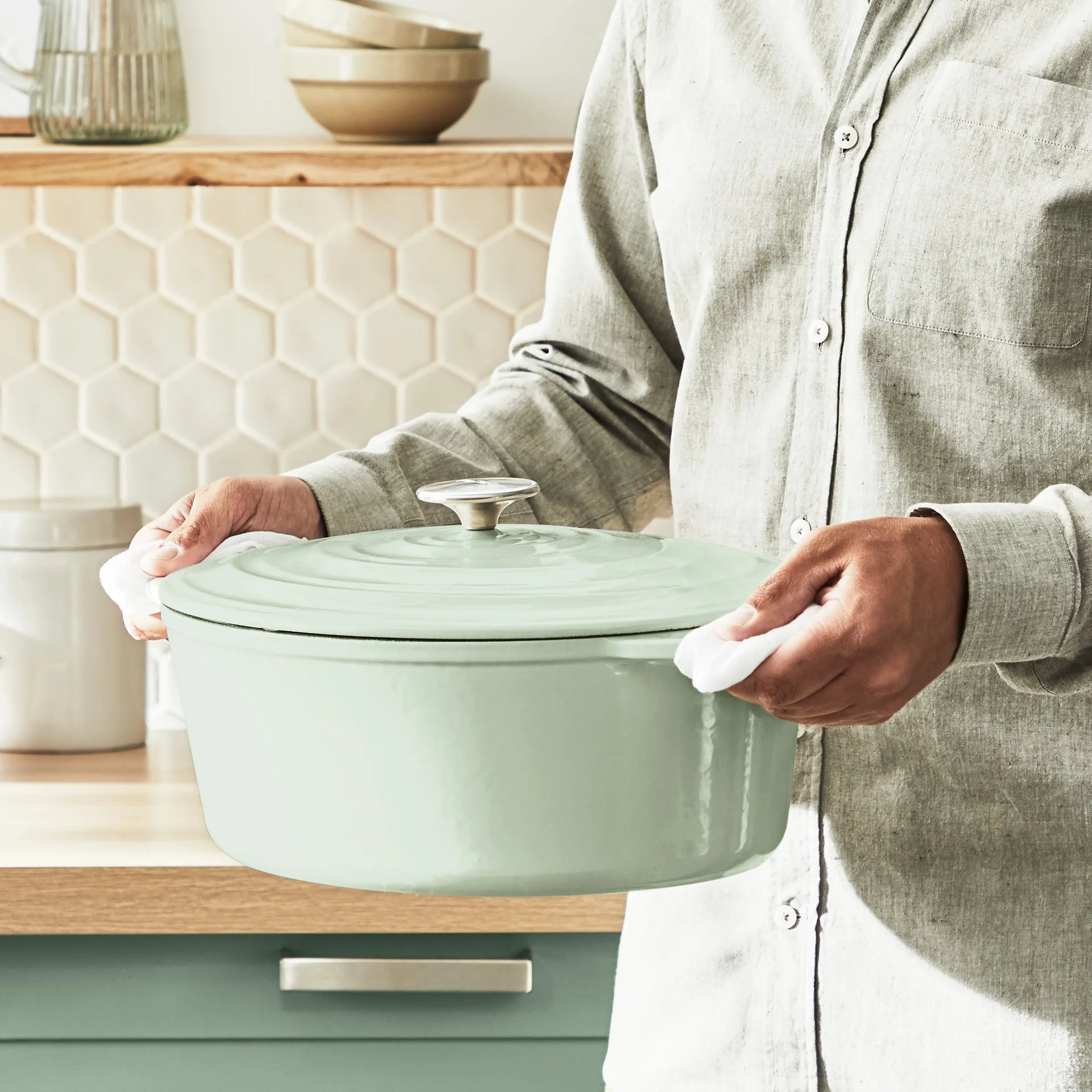 Tefal LOV oval pot 7.2 L, 调和绿 Tefal