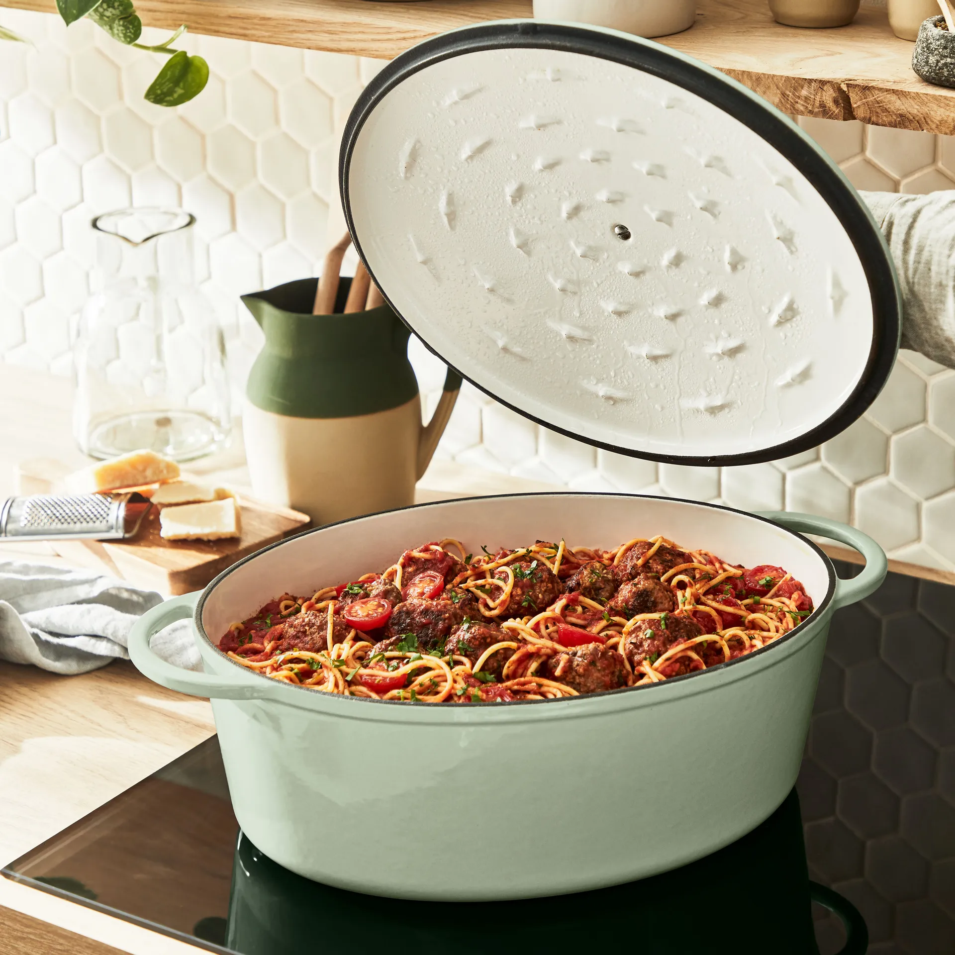 Tefal LOV oval pot 7.2 L, 调和绿 Tefal
