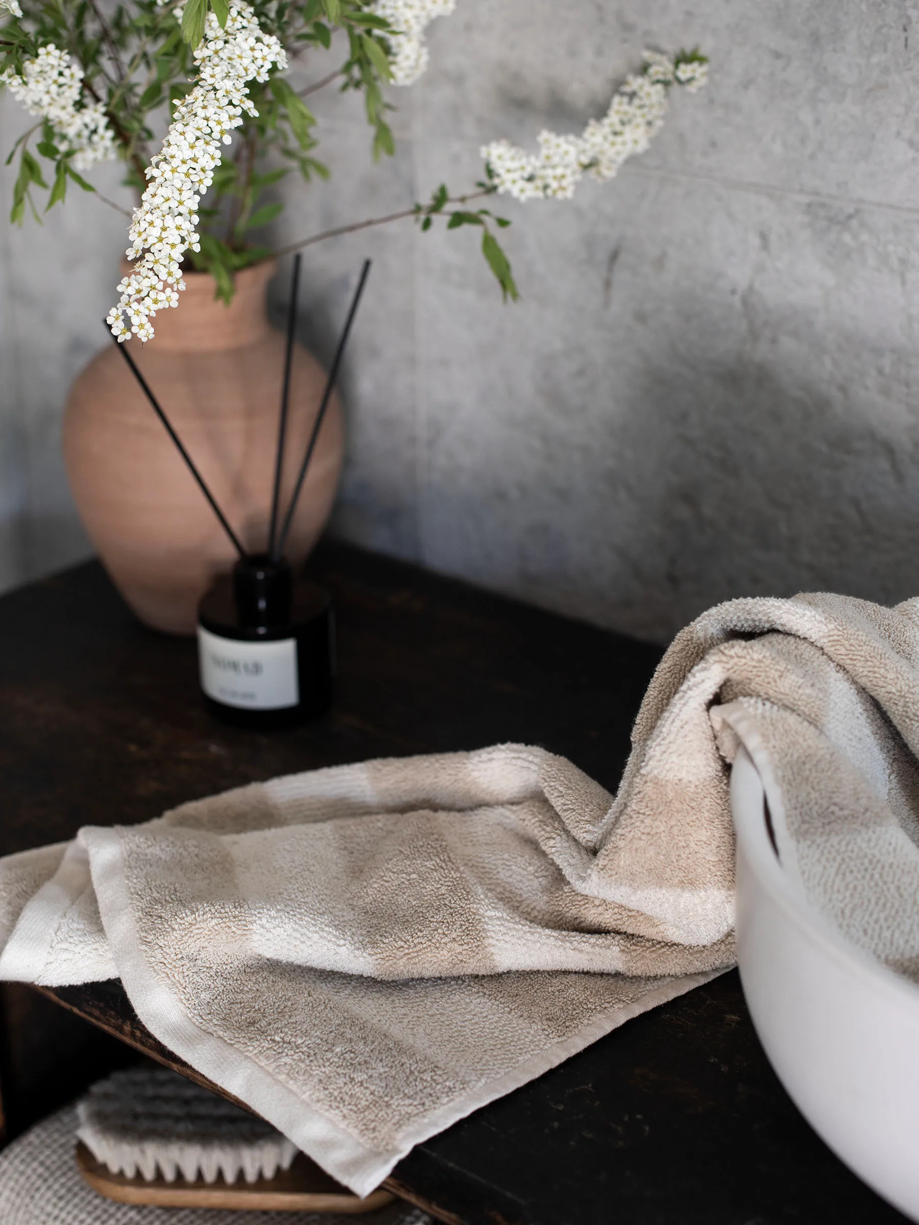 Cleo 毛巾 50x70 cm, 米色 Tell Me More