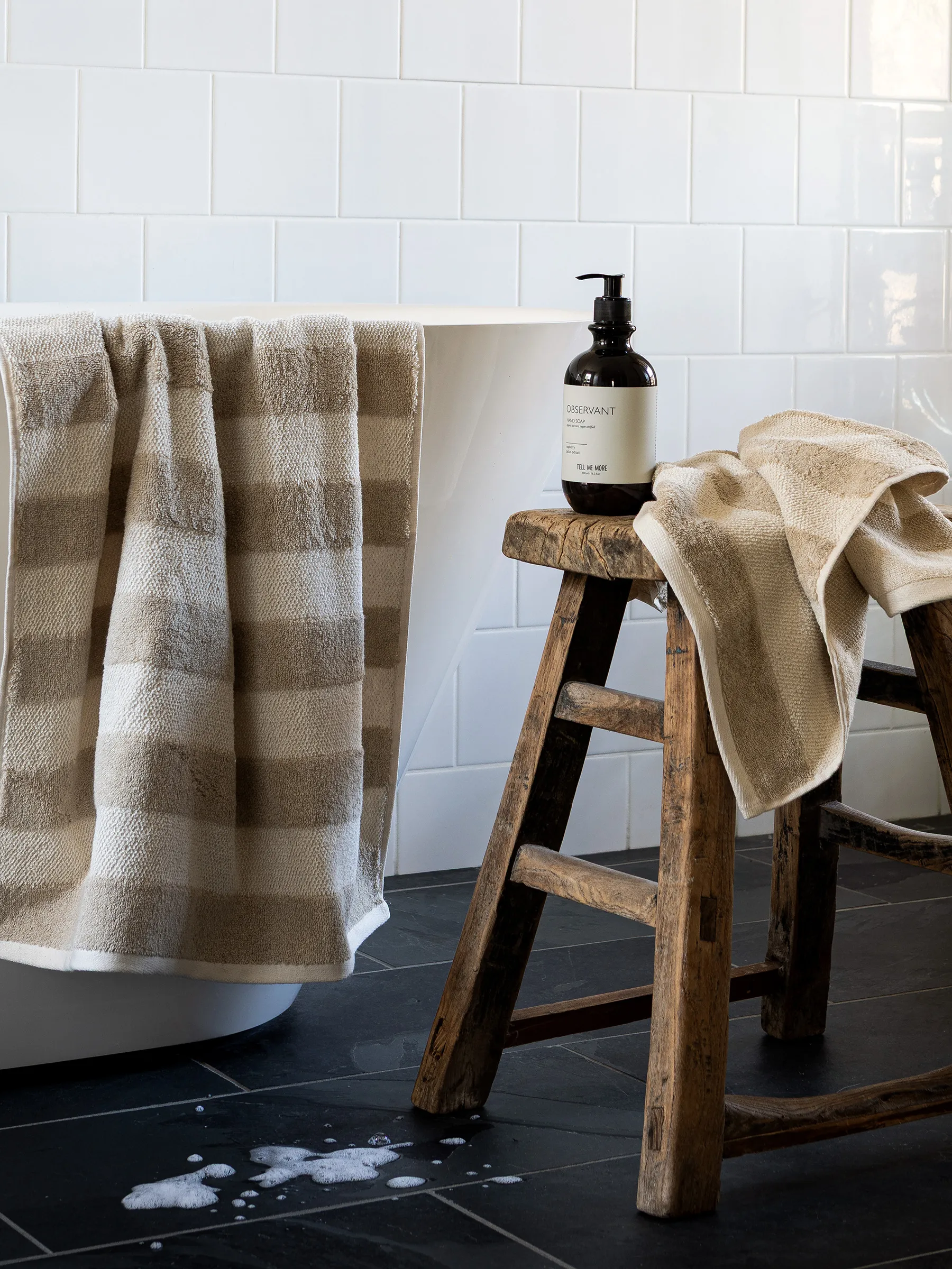 Cleo 浴巾 70x140 cm, 米色 Tell Me More